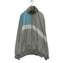 【中古】【古着】 IZOD ジップアップ ジャケット XL ライトグレー ライトブルー 切替 アイゾッド ビッグサイズ 古着卸 アメリカ仕入 a607-5458