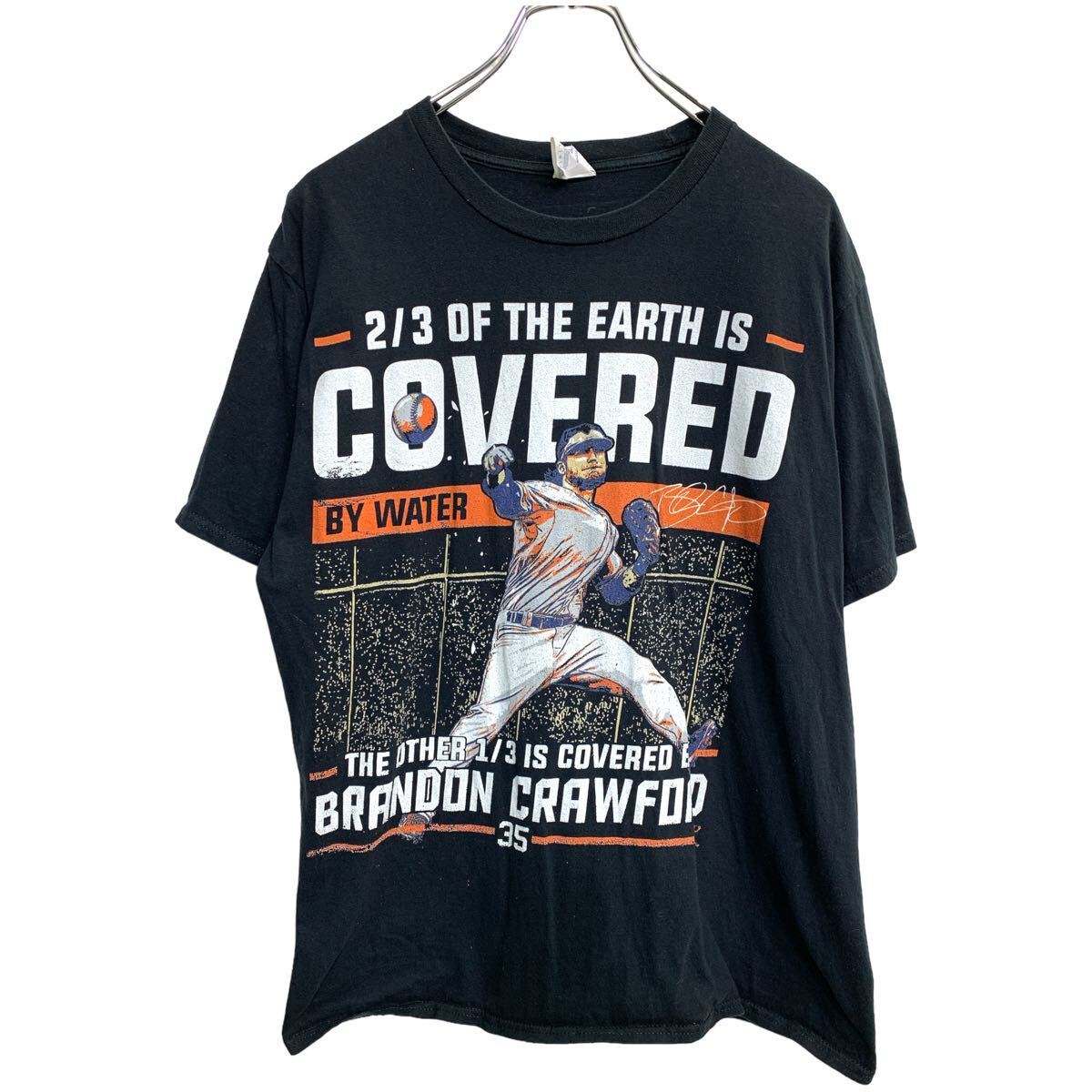 【中古】【古着】 PORT&COMPANY 半袖 プリント Tシャツ Lサイズ ポートアンドコンパニー ブラック コットン 古着卸 アメリカ仕入 t2407-3321