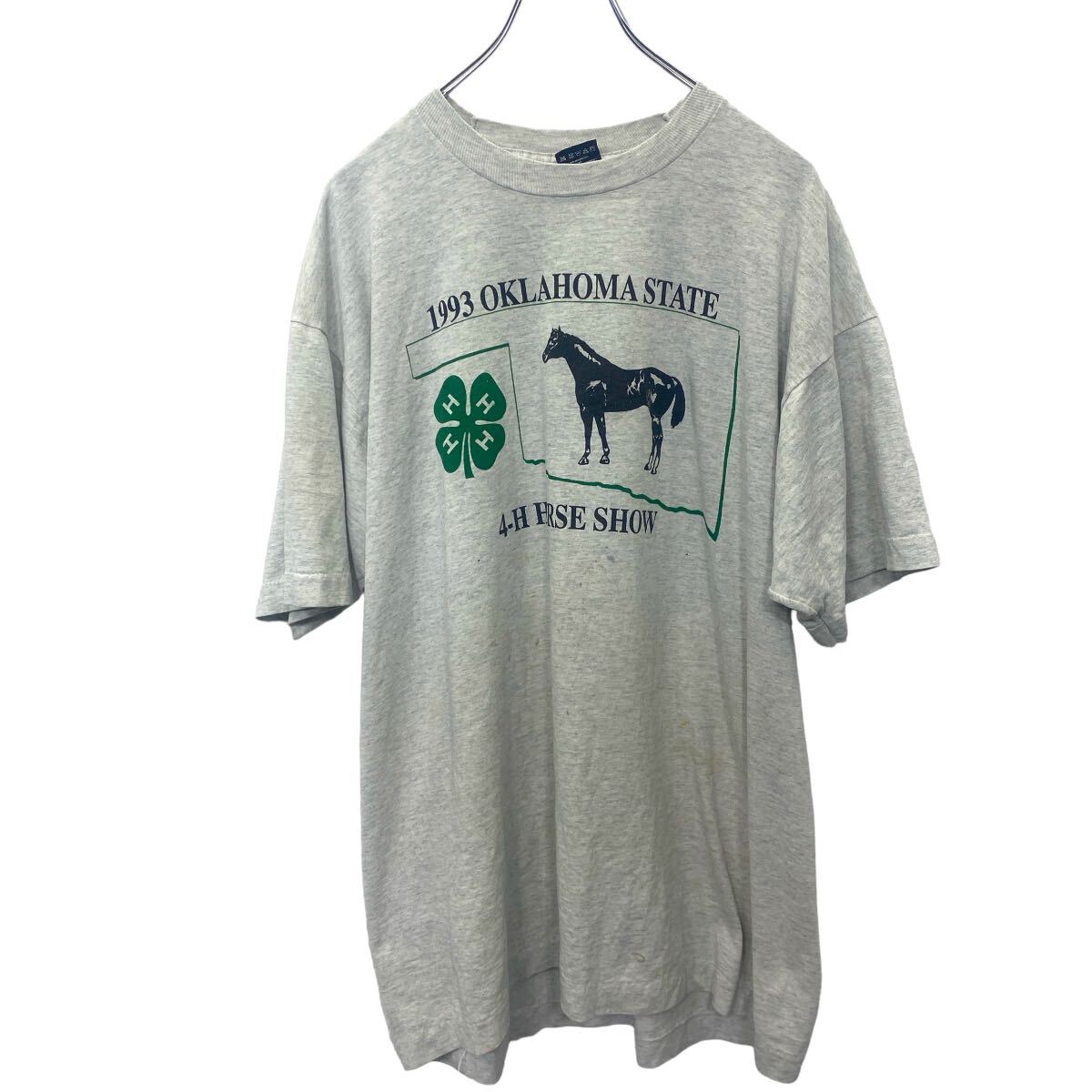 【中古】【古着】 FRUIT OF THE LOOM 半袖 プリント Tシャツ XL サイズ フルーツオブザルーム グレー 古着卸 アメリカ仕入 t2407-3480