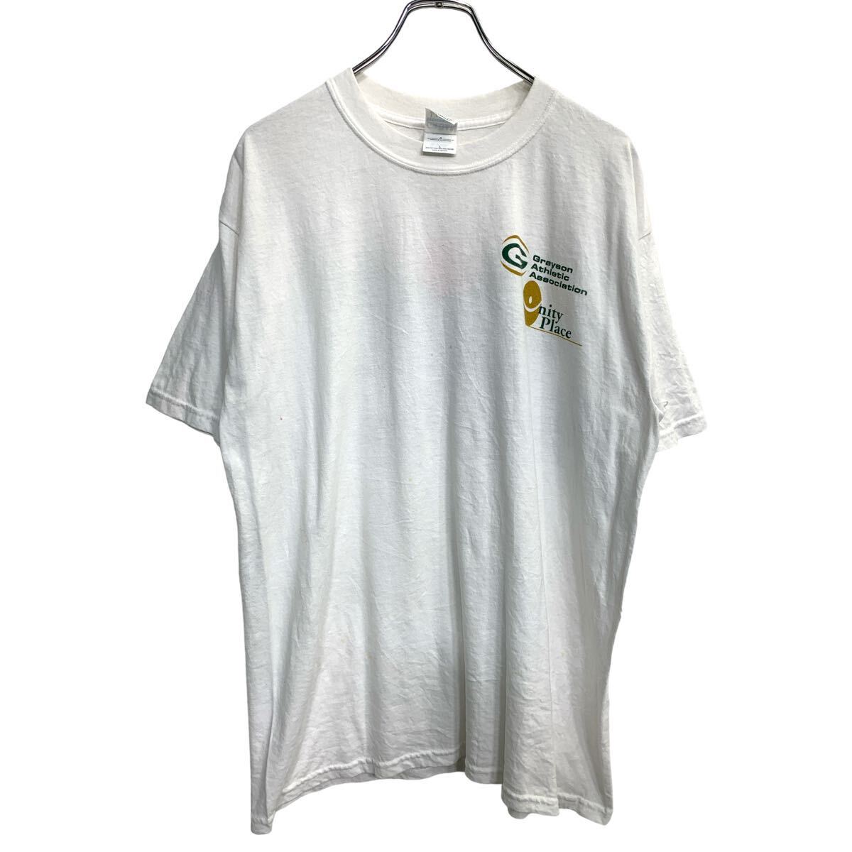 【中古】【古着】 GILDAN 半袖 プリント Tシャツ Lサイズ ギルダン バックプリント ホワイト メキシコ製 古着卸 アメリカ仕入 t2407-3483