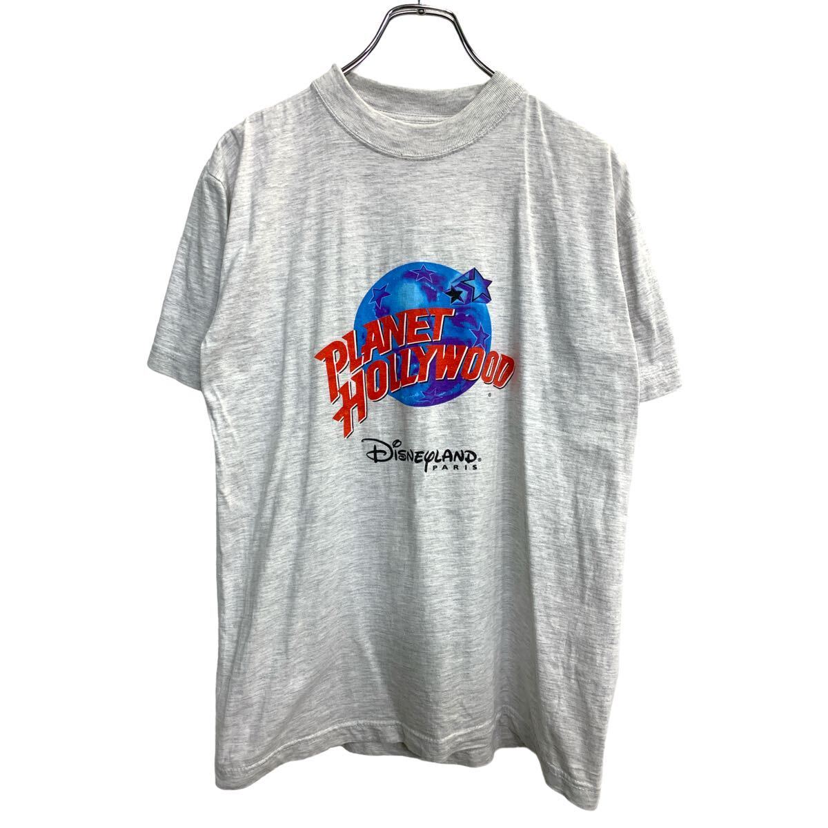 【中古】【古着】 PLANET HOLLYWOOD 半袖 プリント Tシャツ Sサイズ グレー USA製 古着卸 アメリカ仕入 t2407-3523