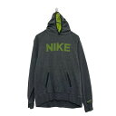 【中古】【古着】 NIKE プリント スウェット パーカー ナイキ キッズ XL グレー プルオーバー 古着卸 アメリカ仕入 a607-5753