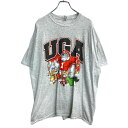 【中古】【古着】 FRUIT OF THE LOOM 半袖 プリント Tシャツ 2XLサイズ フルーツオブザルーム ビッグサイズ グレー 古着卸 アメリカ仕入 t2407-3545(4)