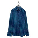 【中古】【古着】 Claiborne 長袖 チェック シャツ L~ ブルー 古着卸 アメリカ仕入 a607-5854(4)