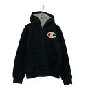 【中古】【古着】 champion プリント スウェット パーカー チャンピオン L ブラック フリース 古着卸 アメリカ仕入 a607-5891