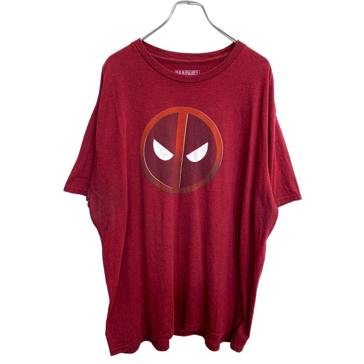 【中古】【古着】 MARVEL 半袖 プリント Tシャツ 2XLサイズ マーベル キャラクター ビッグサイズ ワインレッド メキシコ製 古着卸 アメリカ仕入 t2407-3739