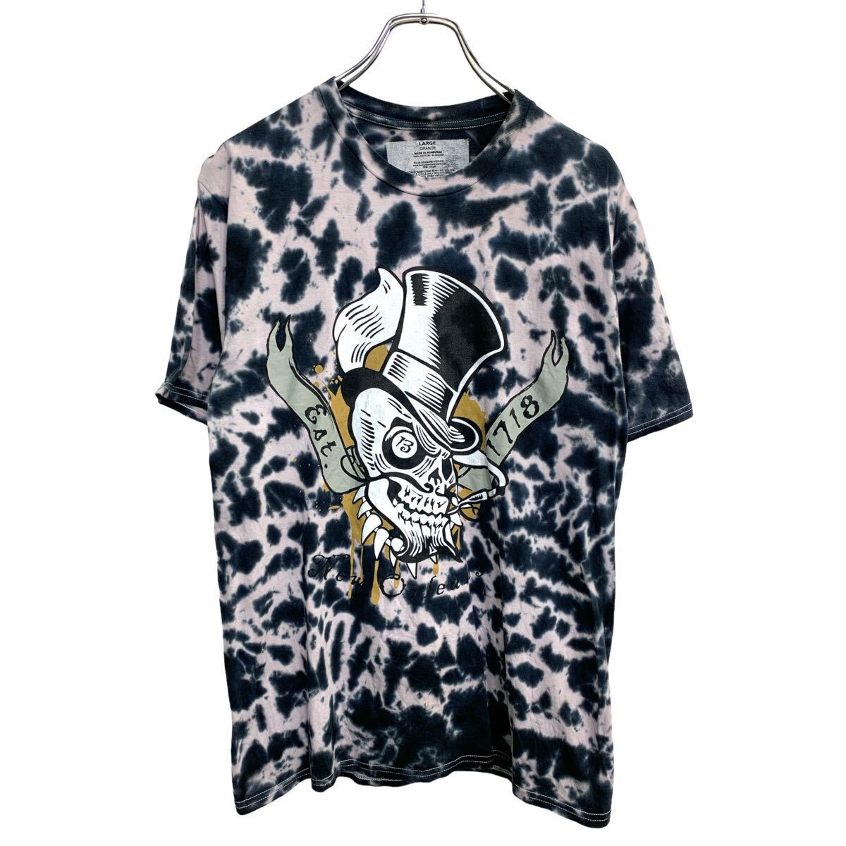 【中古】【古着】 半袖 プリント Tシャツ Lサイズ タイダイ柄 コットン 古着卸 アメリカ仕入 t2407-3743