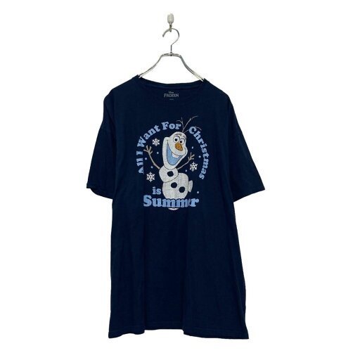 【中古】【古着】 Disney 半袖 プリント Tシャツ ディズニー XL ネイビー ビッグサイズ キャラクター アナ雪 クルーネック 古着卸 アメリカ仕入 a607-6510 【中古】【古着】 Disney 半袖 プリント Tシャツ ディズニー XL ネイビー ビッグサイズ キャラクター アナ雪 クルーネック 古着卸 アメリカ仕入 a607-6510