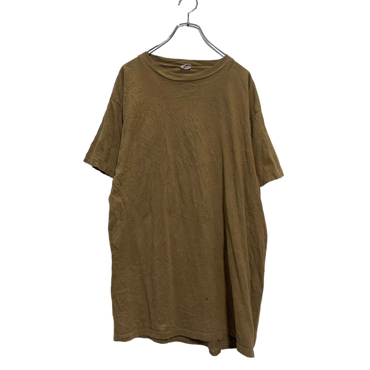 【中古】【古着】 半袖 無地Tシャツ XL ブラウン クルーネック ビッグサイズ 古着卸 アメリカ仕入 a607-6591