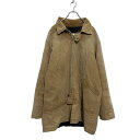 【中古】【古着】 WORK HORSE 中綿 ジップアップ ダックジャケット L ブラウン IDEALジップ 古着卸 アメリカ仕入 a607-6665