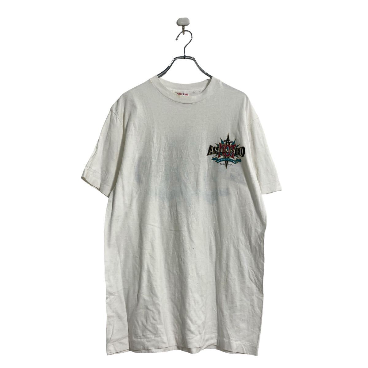 【中古】【古着】 SOF Tee 半袖 プリント Tシャツ L ホワイト バックプリント アメリカ製 古着卸 アメリカ仕入 a607-6699