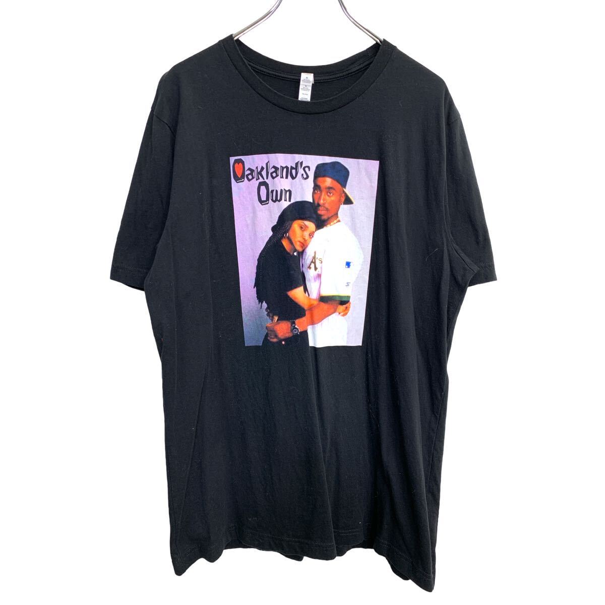 【中古】【古着】 半袖 プリント Tシャツ XLサイズ Tupac 2Pac And Janet Jackson ブラック コットン 古着卸 アメリカ仕入 t2407-4334