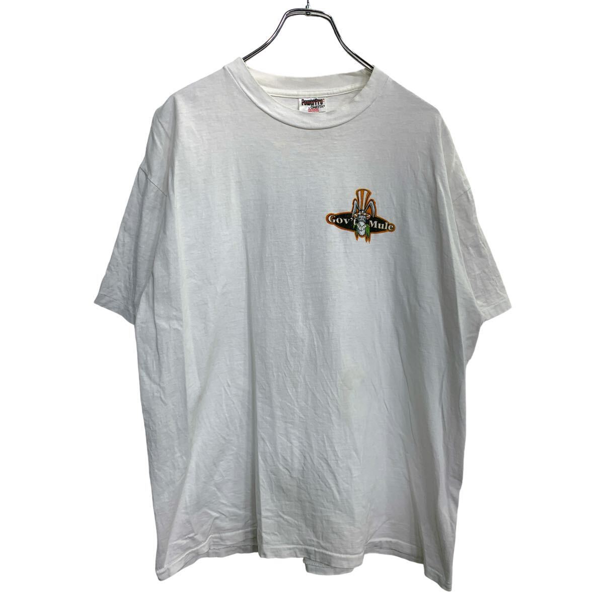 【中古】【古着】 Power Pro by ONEITA 半袖 プリント Tシャツ XLサイズ シングルステッチ ホワイト コットン USA製 古着卸 アメリカ仕入 t2407-4369