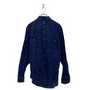 【中古】【古着】 NORTHWEST TERRITORY 長袖 無地 シャツ M ネイビー コーデュロイ ポケット 古着卸 アメリカ仕入 a607-6800(4)