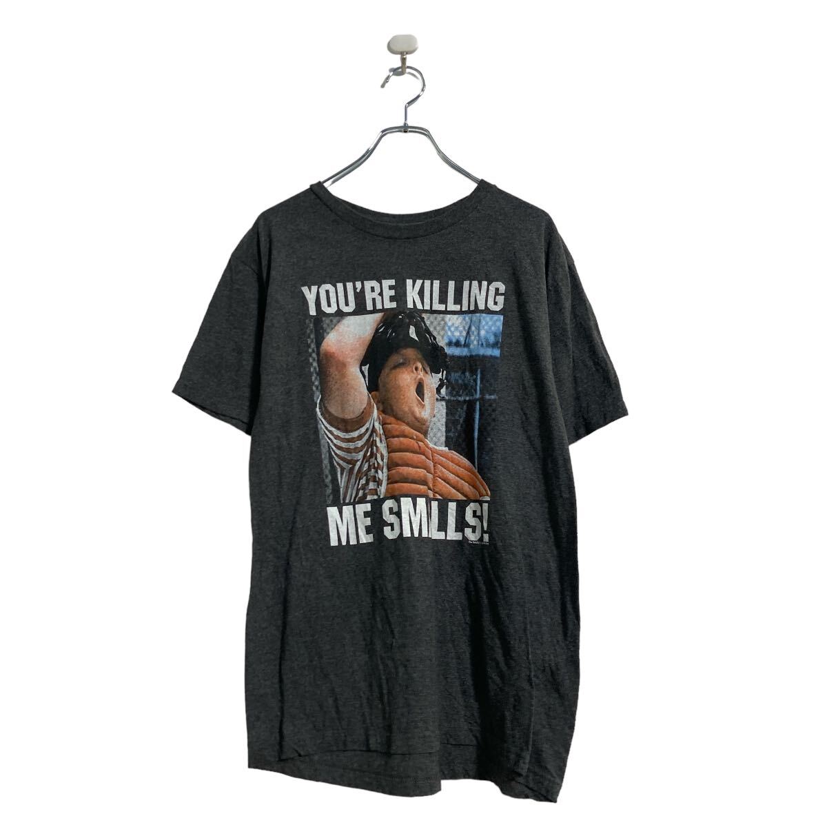 【中古】【古着】 THE SANDLOT 半袖 プリントTシャツ L グレー 写真プリント キャッチャー 古着卸 アメリカ仕入 a607-6876