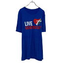 【中古】【古着】 半袖 プリント Tシャツ XL ブルー ビッグサイズ バックプリント クルーネック 古着卸 アメリカ仕入 a607-6919(4)