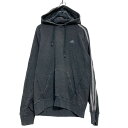 【中古】【古着】 adidas ロゴ スウェット パーカー M アディダス グレー プルオーバー 古着卸 アメリカ仕入 a607-6925