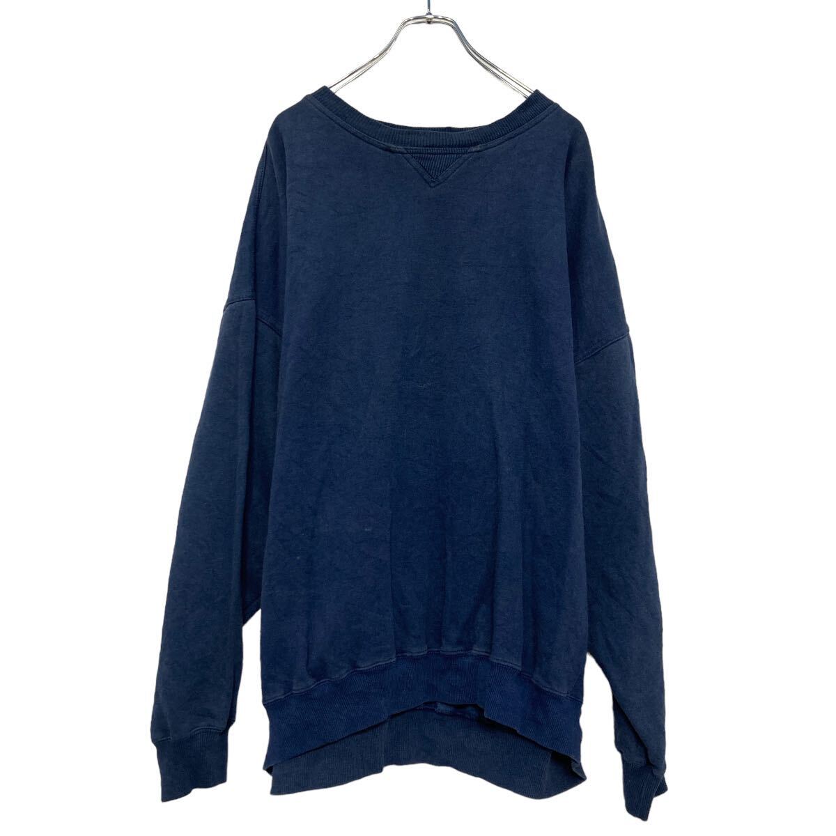 【中古】【古着】 CRABLE SPORTSWEAR 無地 スウェット トレーナー XXL ネイビー ビッグサイズ シンプル 古着卸 アメリカ仕入 a607-6932