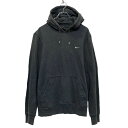 【中古】【古着】 NIKE ロゴ スウェット パーカー ナイキ S ブラック プルオーバー 古着卸 アメリカ仕入 a607-6941