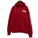 【中古】【古着】 adidas ロゴ スウェット パーカー S アディダス レッド プルオーバー 裏起毛 古着卸 アメリカ仕入 a608-5003