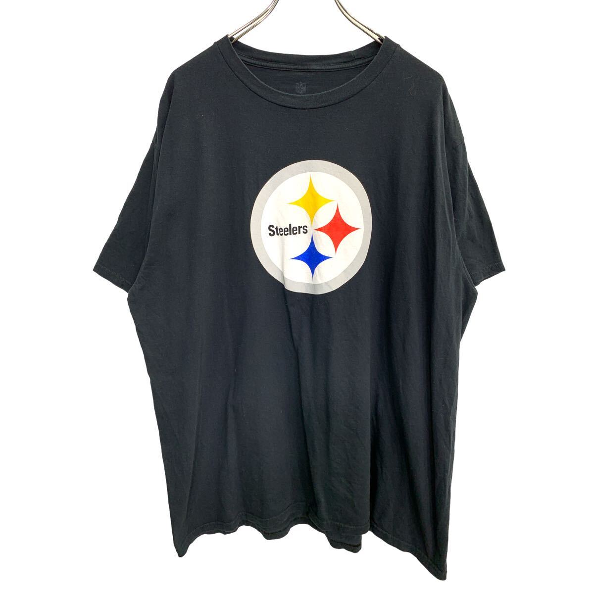 【中古】【古着】 NFL 半袖 プリント Tシャツ 2XLサイズ エヌエフエル ブラック コットン 古着卸 アメリカ仕入 t2408-3033