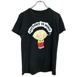 【中古】【古着】 FAMiLY GUY 半袖 キャラクターTシャツ Sサイズ ファミリー・ガイ ブラック コットン メキシコ製 古着卸 アメリカ仕入 t2408-3041