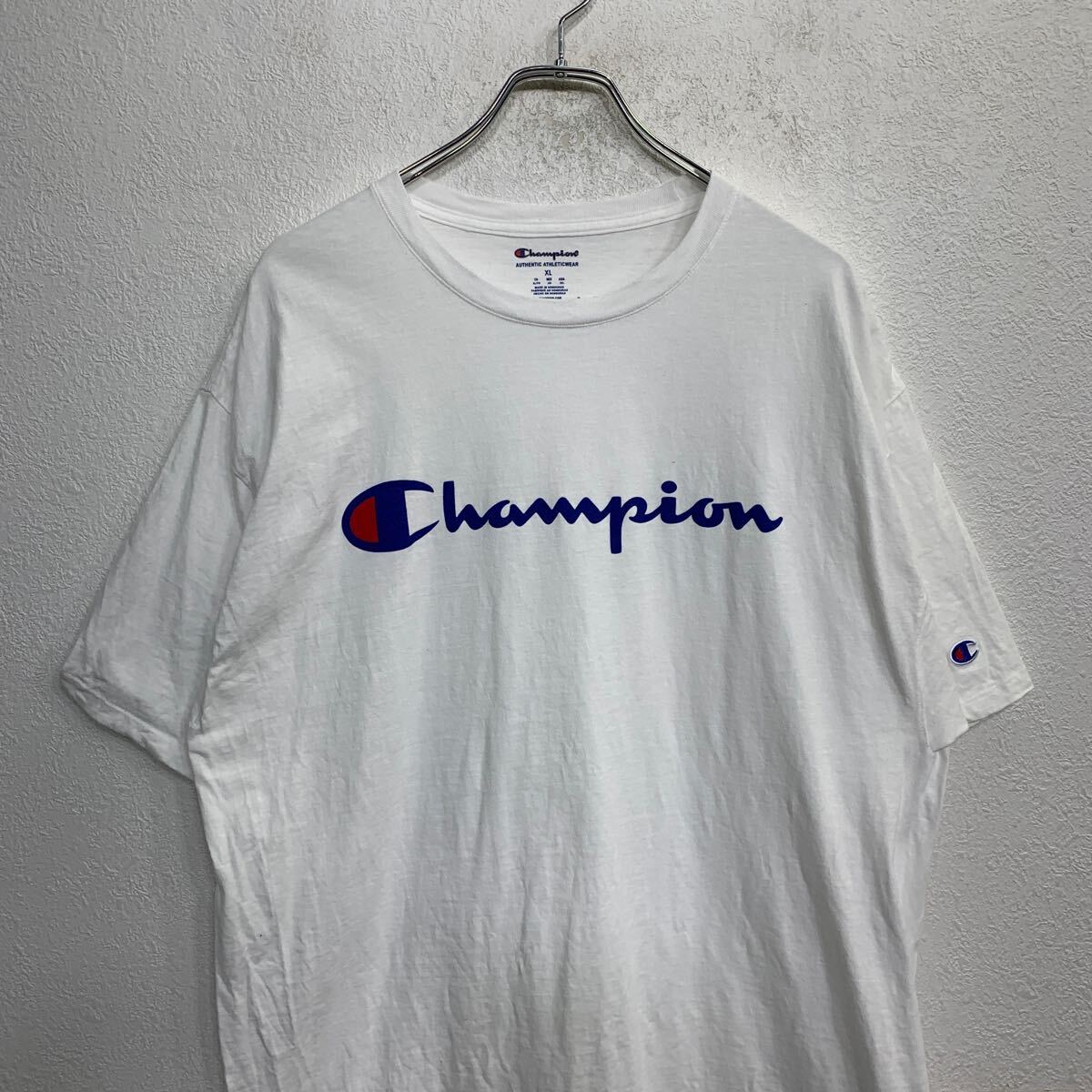 【中古】【古着】 Champion 半袖 プリント Tシャツ XLサイズ チャンピオン ホワイ...