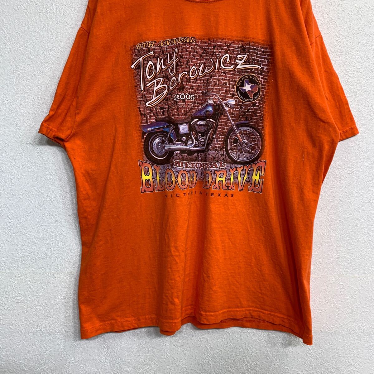 【中古】【古着】 GILDAN 半袖 プリント Tシャツ XLサイズ ギルダン オレンジ コットン 古着卸 アメリカ仕入 t2408-3112