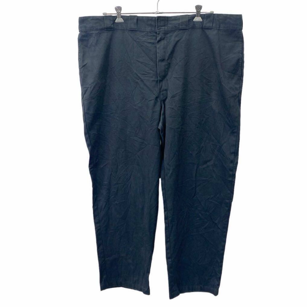【中古】【古着】 Dickies ワークパンツ チノパンツ W48 ディッキーズ ビッグサイズ ブラック 古着卸 アメリカ仕入 2408-128