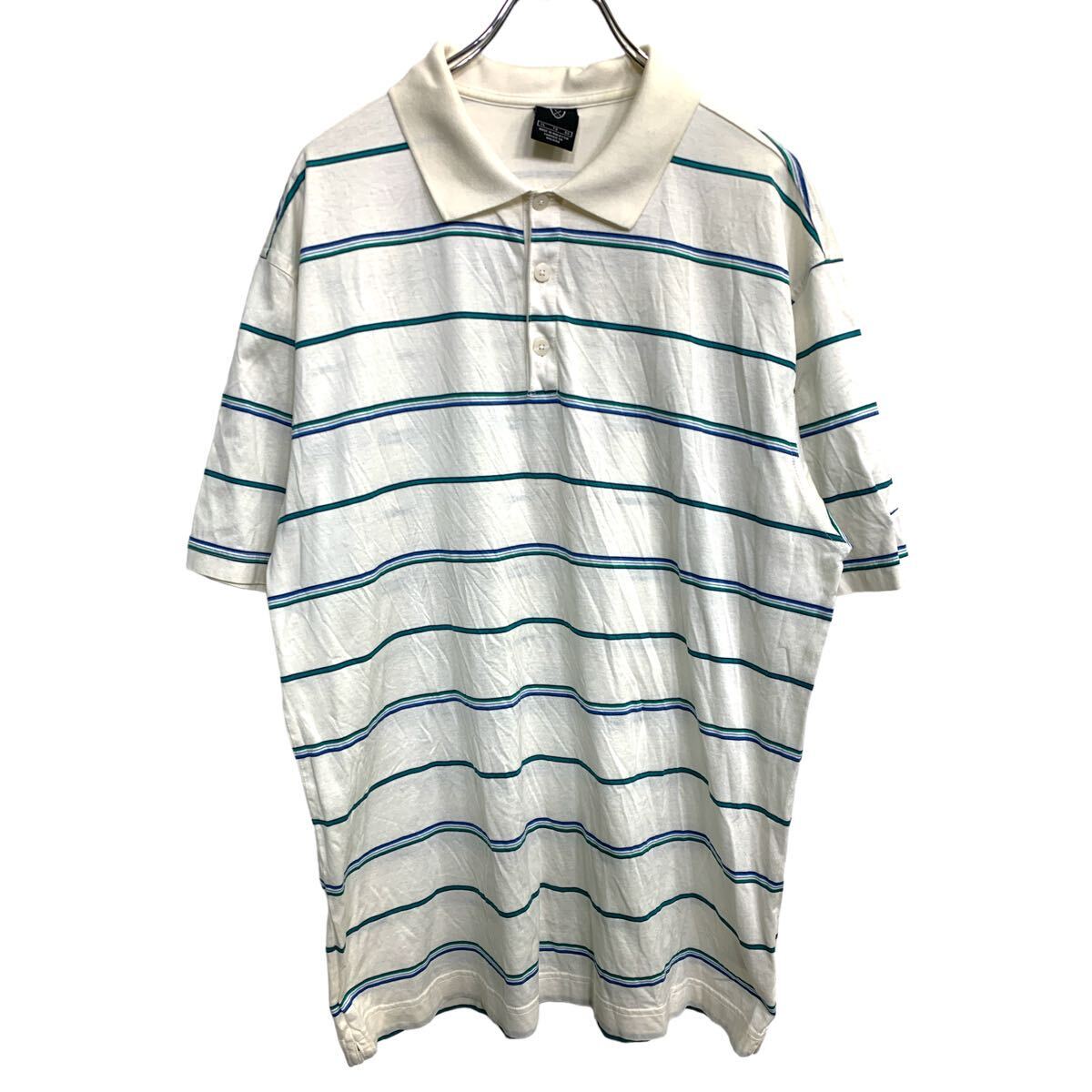 【中古】【古着】 NIKE 半袖ポロシャツ XLサイズ ナイキ ボーダー 古着卸 アメリカ仕入 t2408-3157