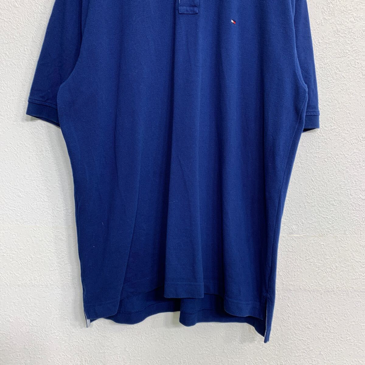 【中古】【古着】 TOMMY HILFIGER 半袖ポロシャツ XLサイズ トミーヒルフィガー ネイビー 古着卸 アメリカ仕入 t2408-3168