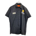 【中古】【古着】 Dickies 半袖シャツ Sサイズ ディッキーズ ワークシャツ ブラック 古着卸 アメリカ仕入 t2408-3177(4)
