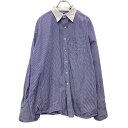 【中古】【古着】 TOMMY HILFIGER 長袖 シャツ XLサイズ トミーヒルフィガー ストライプ ブルー コットン 古着卸 アメリカ仕入 t2408-3...