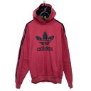 【中古】【古着】 adidas ロゴ スウェット パーカー キッズ L ピンク プルオーバー アディダス 古着卸 アメリカ仕入 a608-5286
