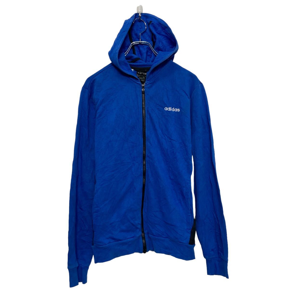 【中古】【古着】 adidas ロゴ スウェット パーカー キッズ L ブルー アディダス 古着卸 アメリカ仕入 a608-5290