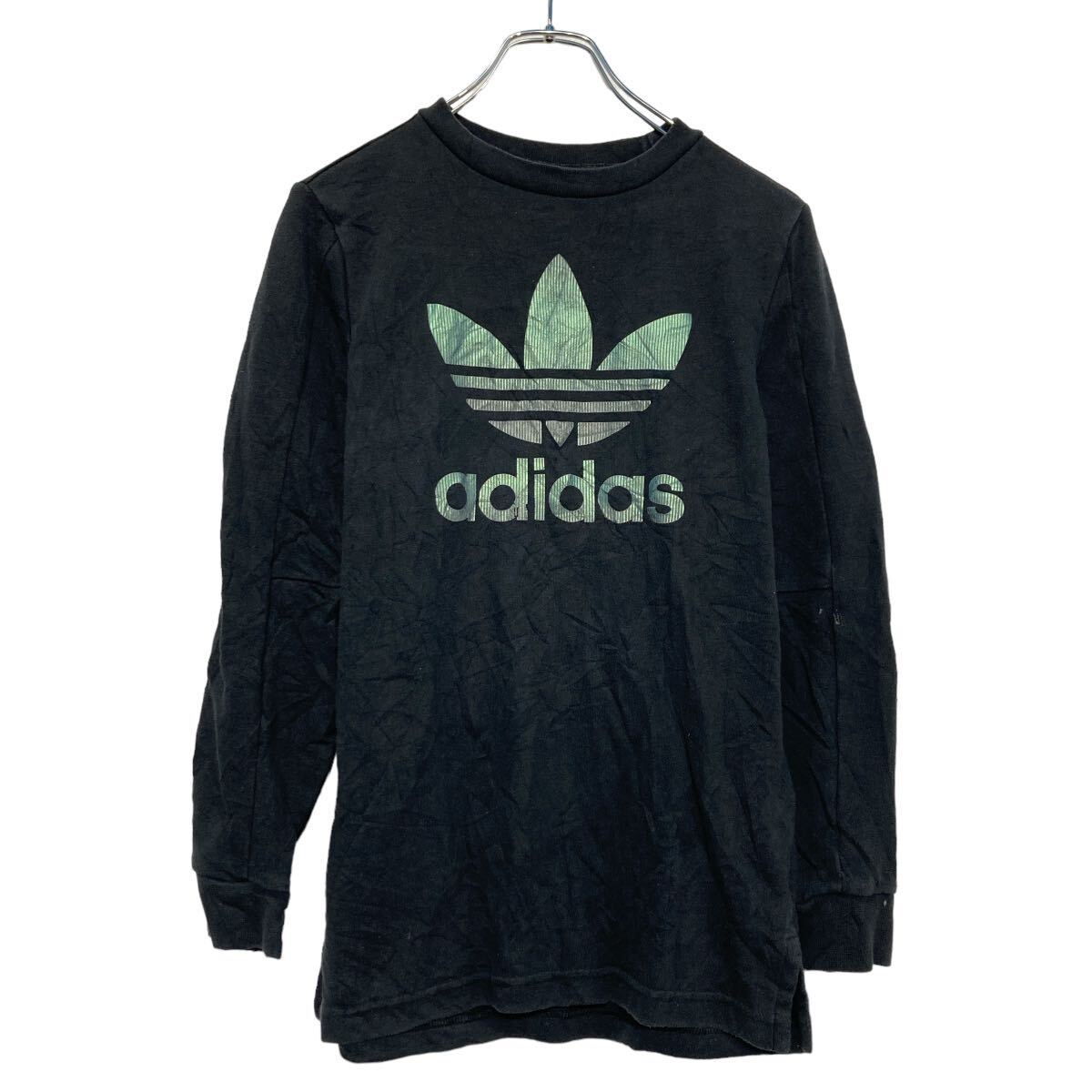 Rakuten - 【中古】【古着】 adidas ロゴ スウェット トレーナー キッズ S~ ブラック アディダス 古着卸 アメリカ仕入 a608-5294