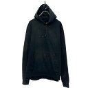 【中古】【古着】 PUMA プリント スウェット パーカー プーマ L ブラック プルオーバー 古着卸 アメリカ仕入 a608-5381