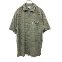 【中古】【古着】 Columbia 半袖 シャツ Lサイズ コロンビア 胸ポケット 総柄 グリーン 古着卸 アメリカ仕入 t2408-3352