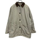 【中古】【古着】 TOWNE by LONDON FOG 中綿 ハンティングジャケット M ライトベージュ 襟コーデュロイ 古着卸 アメリカ仕入 a608-5484