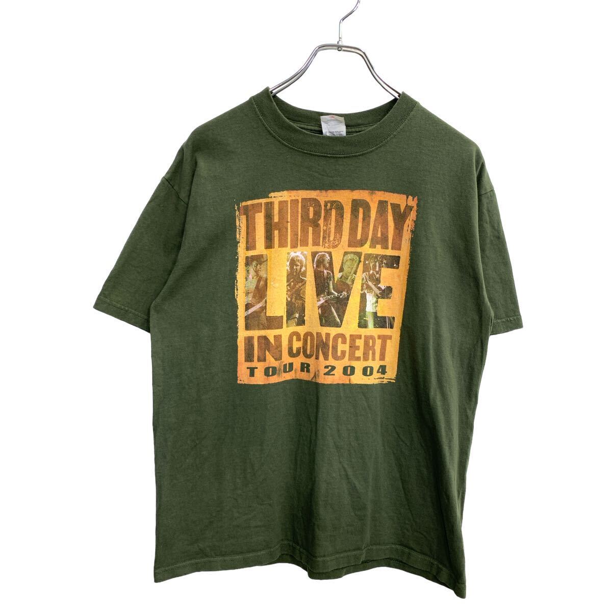 【中古】【古着】 anvil 半袖 プリント Tシャツ Mサイズ アンビル オリーブグリーン コットン 古着卸 アメリカ仕入 t2408-3433