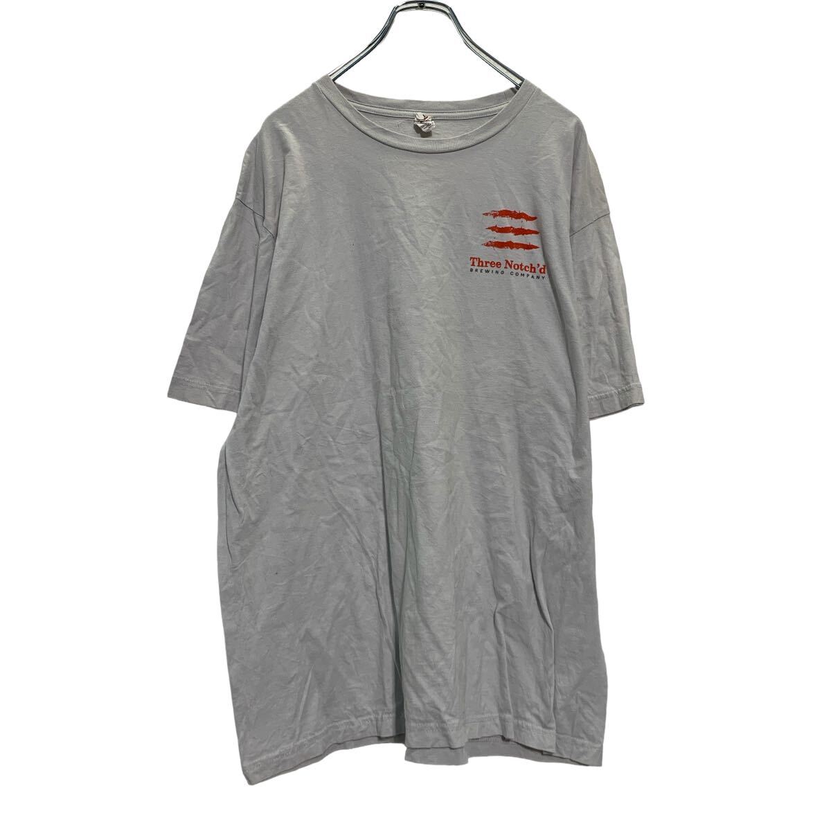 【中古】【古着】 anvil 半袖 プリントTシャツ XL ライトグレー アンビル クルーネック バックプリント 古着卸 アメリカ仕入 a608-5629