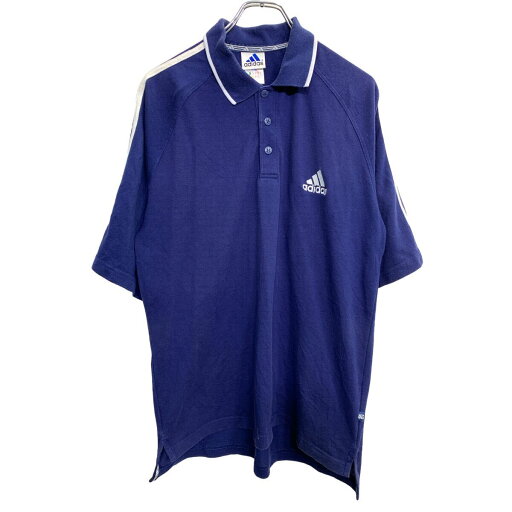 【中古】【古着】 adidas 半袖ポロシャツ Lサイズ アディダス ネイビー 古着卸 アメリカ仕入 t2408-3469 【中古】【古着】 adidas 半袖ポロシャツ Lサイズ アディダス ネイビー 古着卸 アメリカ仕入 t2408-3469