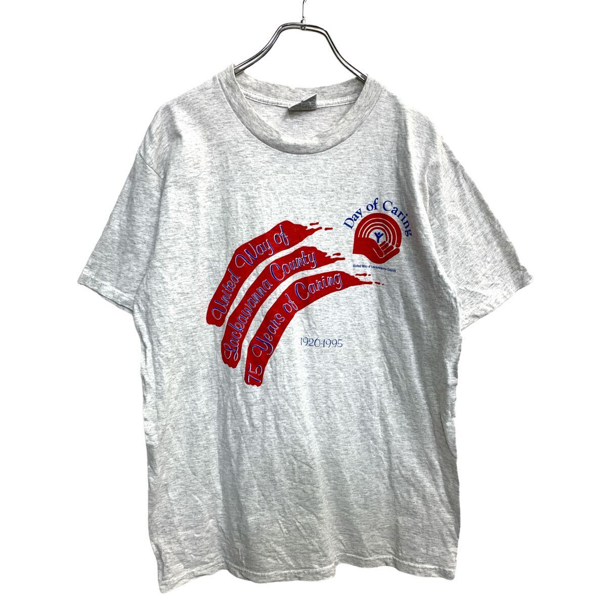【中古】【古着】 GILDAN 半袖 プリント Tシャツ Lサイズ ギルダン グレー コットン USA製 古着卸 アメリカ仕入 t2408-3509
