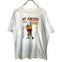 【中古】【古着】 半袖 プリント Tシャツ Mサイズくらい ホワイト 古着卸 アメリカ仕入 t2408-3515(4)