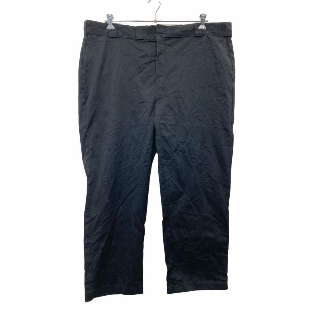 【中古】【古着】 Dickies チノパン W46 ディッキーズ ビッグサイズ ブラック 古着卸 アメリカ仕入 2408-192