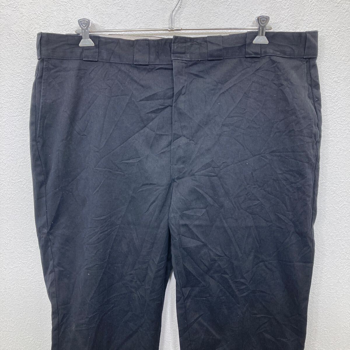 【中古】【古着】 Dickies チノパン W46 ディッキーズ ビッグサイズ ブラック 古着卸 アメリカ仕入 2408-192