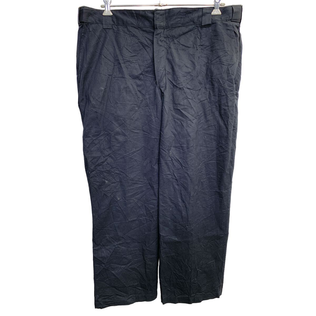 Rakuten - 【中古】【古着】 Dickies ワークパンツ W42 ディッキーズ リラックスストレート ビッグサイズ ブラック 古着卸 アメリカ仕入 2408-229