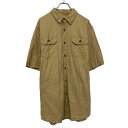 【中古】【古着】 Wrangler 半袖 無地 シャツ ラングラー L サンド イエロー ベージュ ボタンダウン ポケット 古着卸 アメリカ仕入 a608-5741(4)