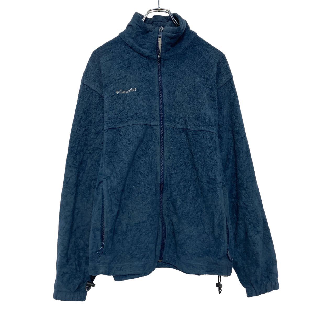【中古】【古着】 Columbia フリース ジャケット コロンビア L ネイビー アウトドア フルジップ 古着卸 アメリカ仕入 a608-5846