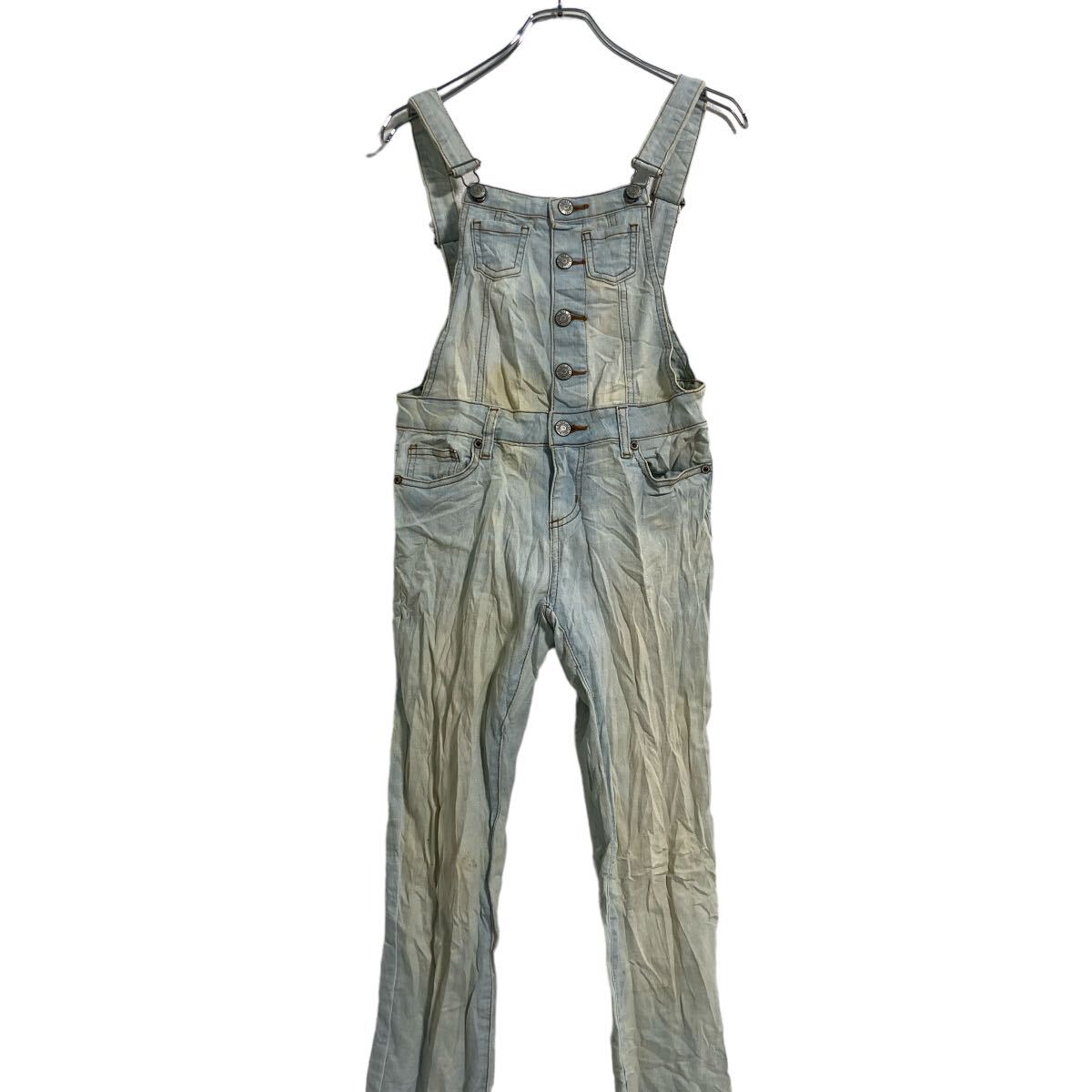 【中古】【古着】 WAX JEAN デニム オーバーオール レディース S W30 ライトブルー サロペット 古着卸 アメリカ仕入 a608-5931